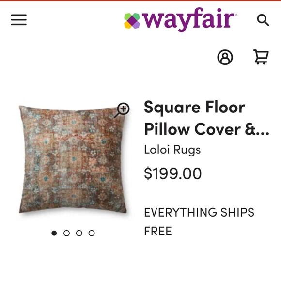 2 gorgeous pillow shams by Loloi. Shams only no inserts.36x36 inches each. - Picture 3 of 8